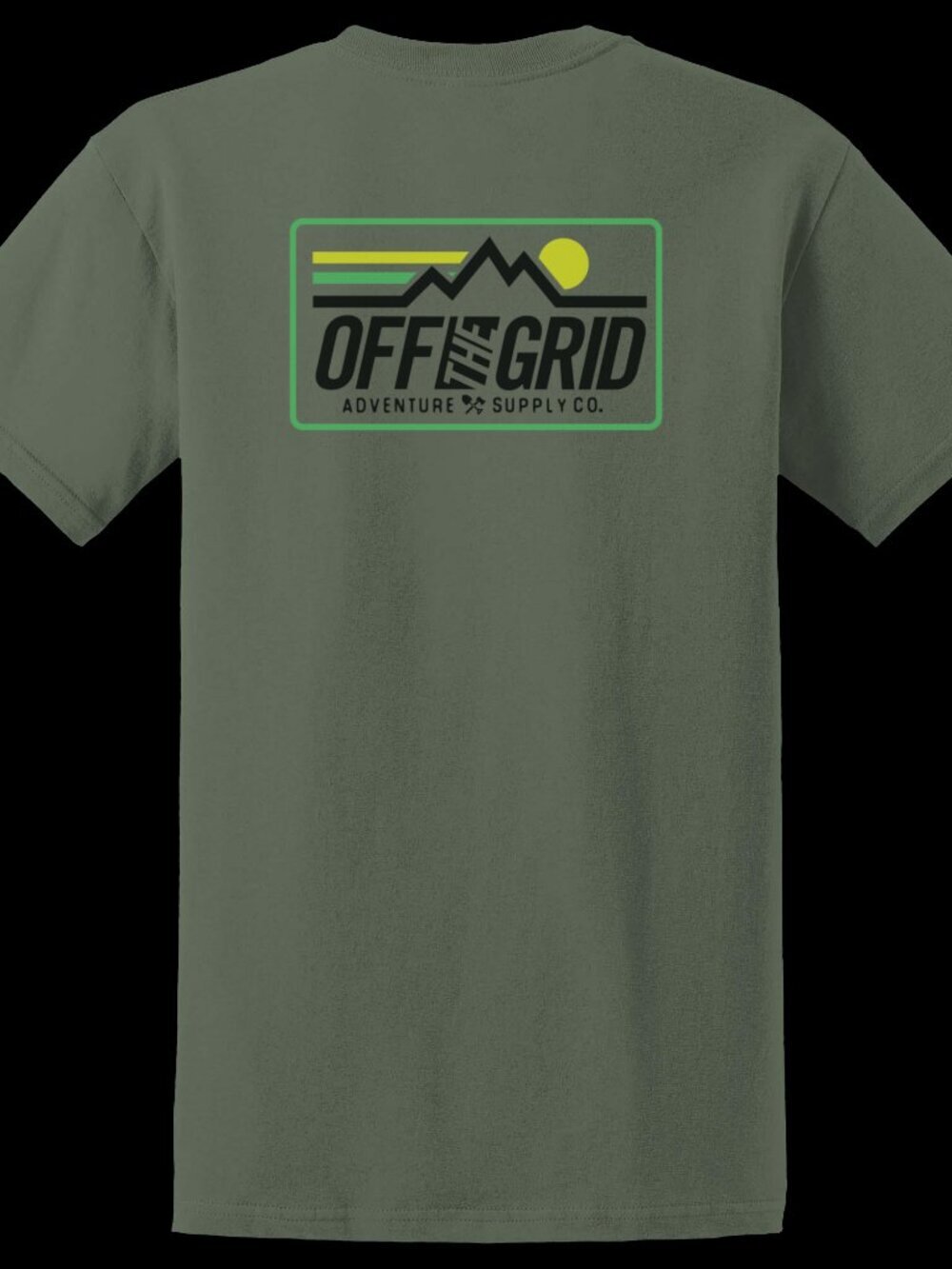 Off The Grid Surplus Dawn Rising Tee - Military Green